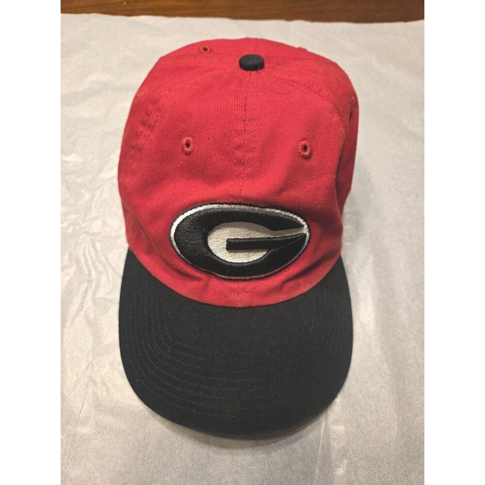 Georgia Bulldogs Hat '47 Brand Red Black Strapback Cap UGA NCAA Dawgs OSFA